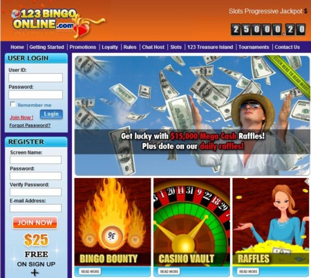 123BingoOnline Lobby